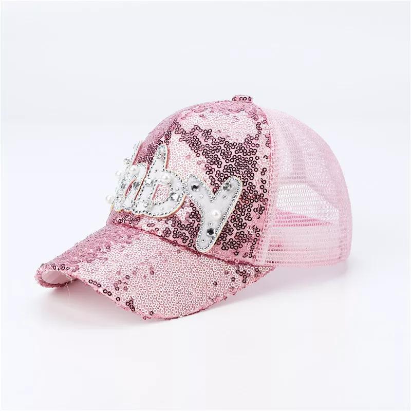 Unisex Sequined Embroidered Baseball Cap with Sun Protection