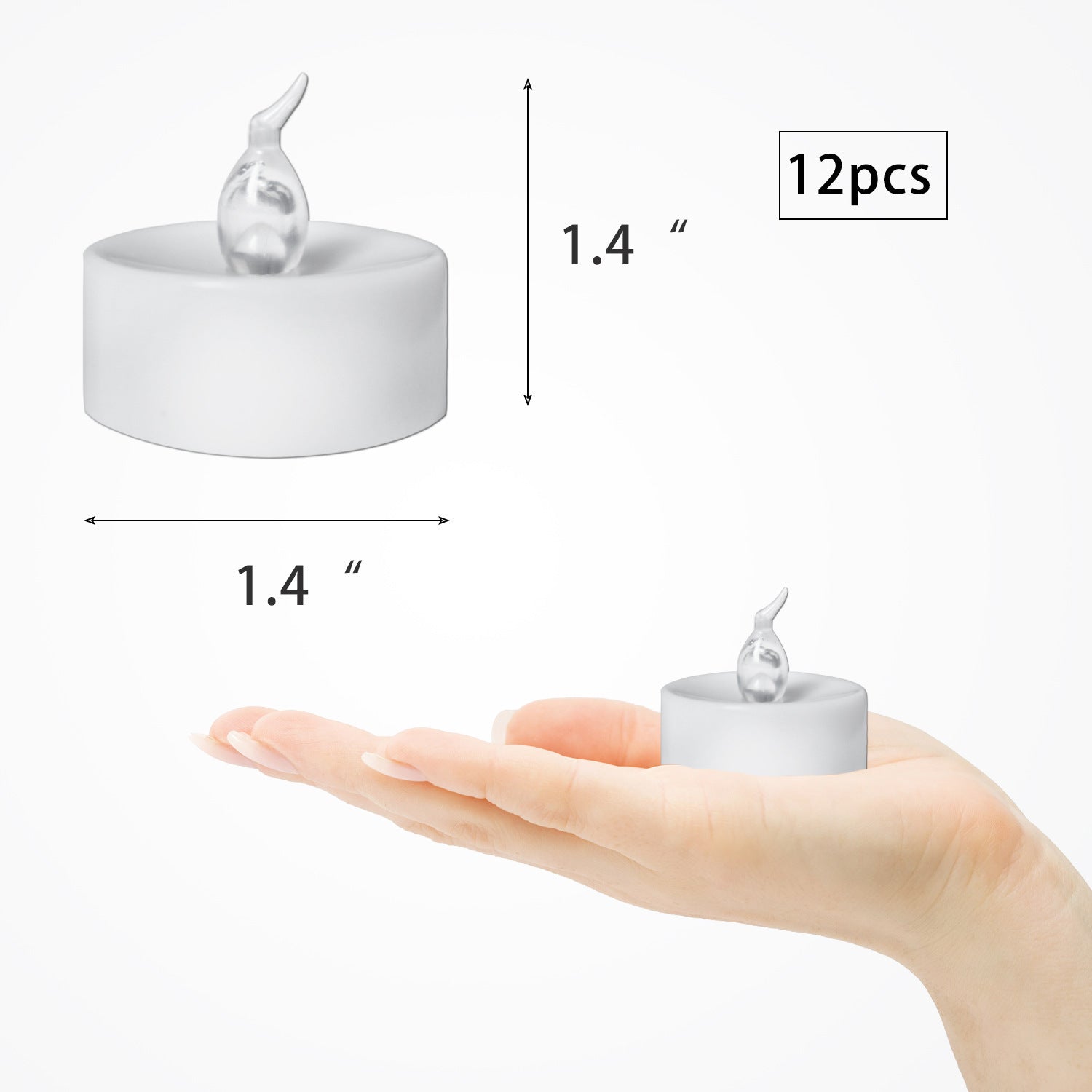 Flameless LED Tea Light Candles Battery Operated Flickering Night Lamp Party Decor