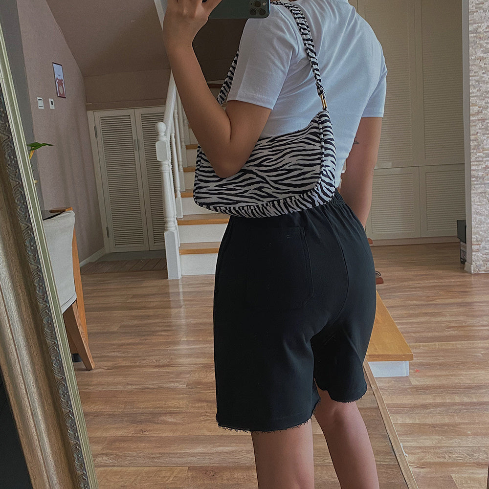 Retro Terry Sports Shorts – Women's Leisure Hip-Hop Five-Point Pants