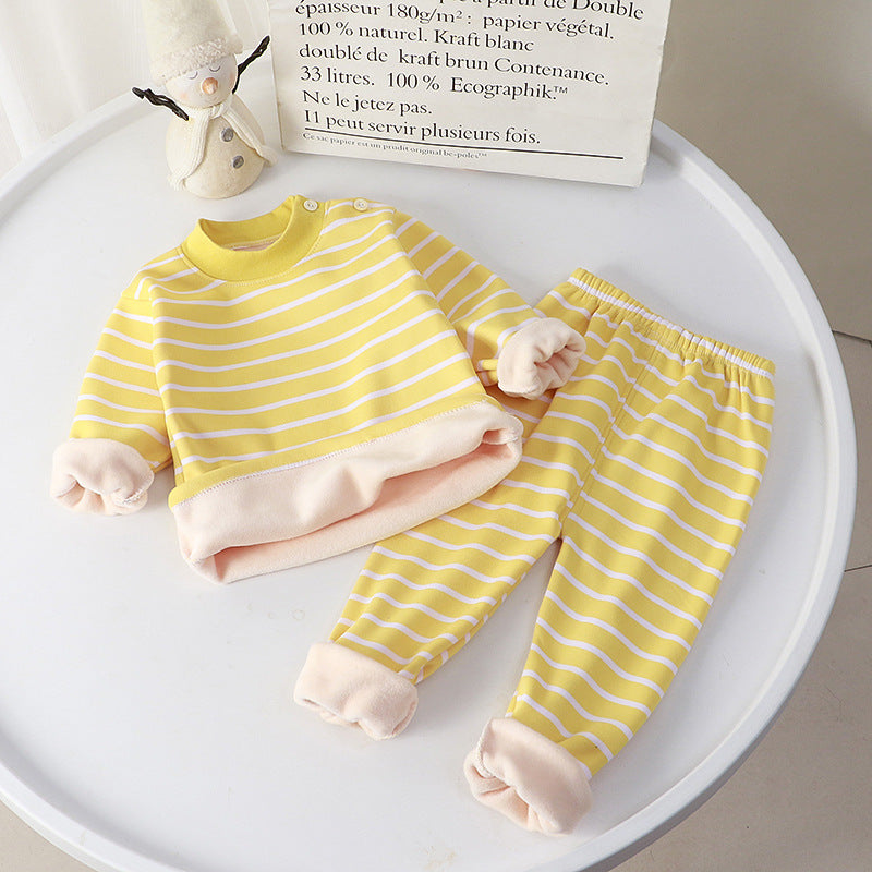 Children's Thermal Underwear Suit Plus Velvet Thickening