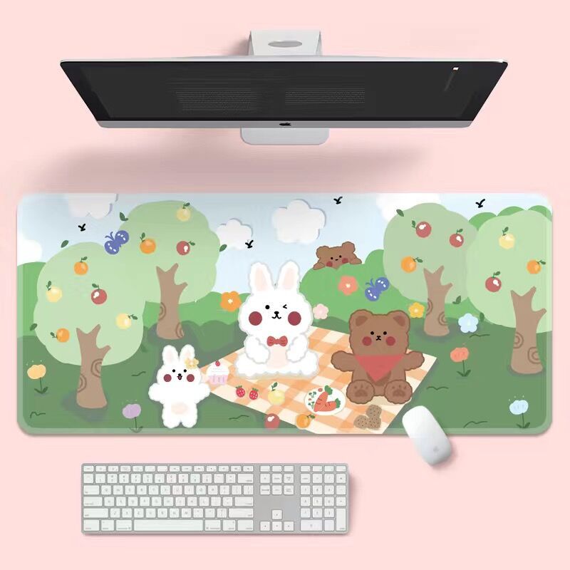 Creative INS Tide Gaming Computer Female Keyboard Office Long Desk Mat