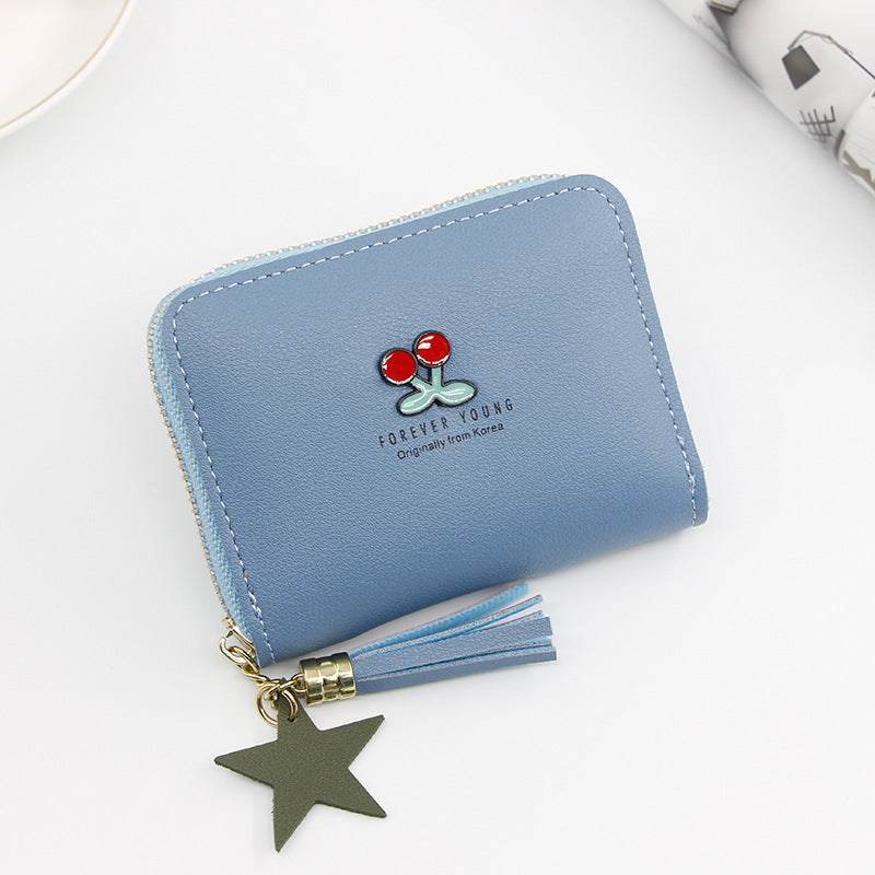Ladies Short Cartoon Cute Little Flower Clutch