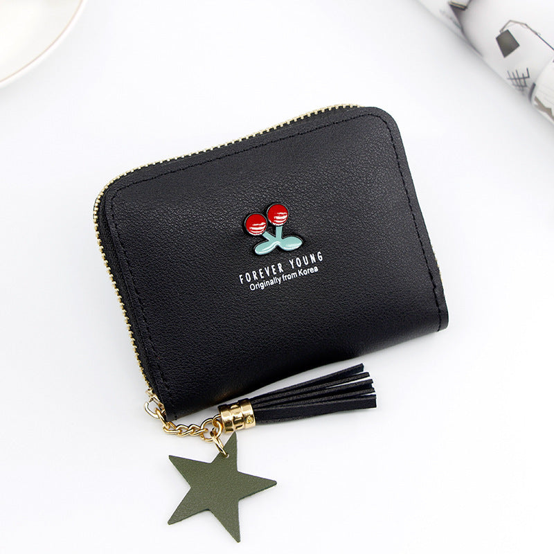 Ladies Short Cartoon Cute Little Flower Clutch