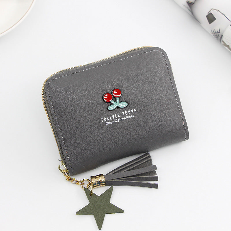 Ladies Short Cartoon Cute Little Flower Clutch