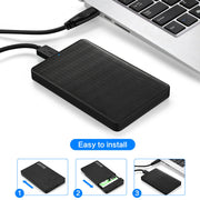 Grid Pattern USB 3.0 Mobile Hard Disk Box – Business Style Enclosure