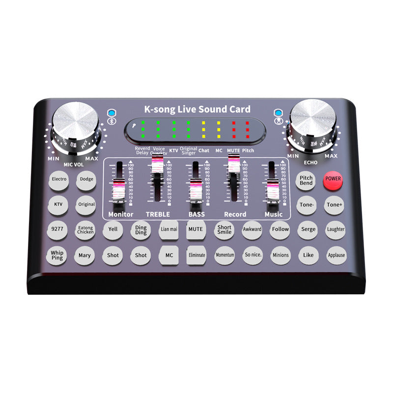 English Version Live Sound Card Microphone Set Full Set