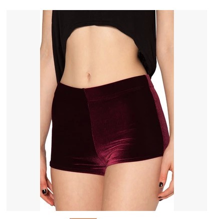 Women's Gold Velvet Shorts – Trendy Korean Spring Casual Pants