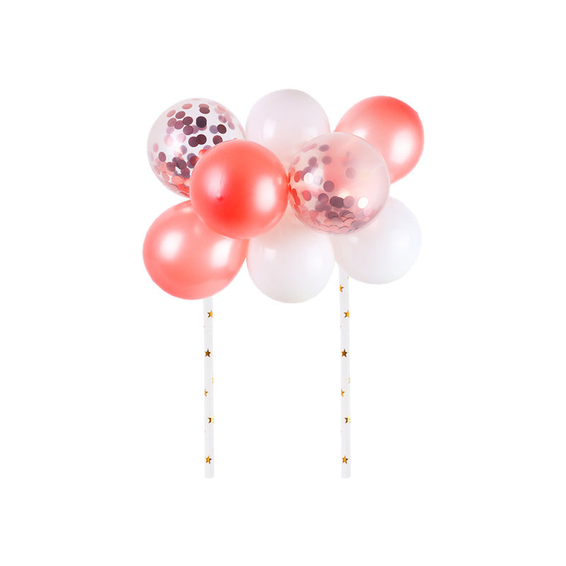 Transparent Confetti Sequins Balloon Chain Cloud Party Dessert Table Card Decoration
