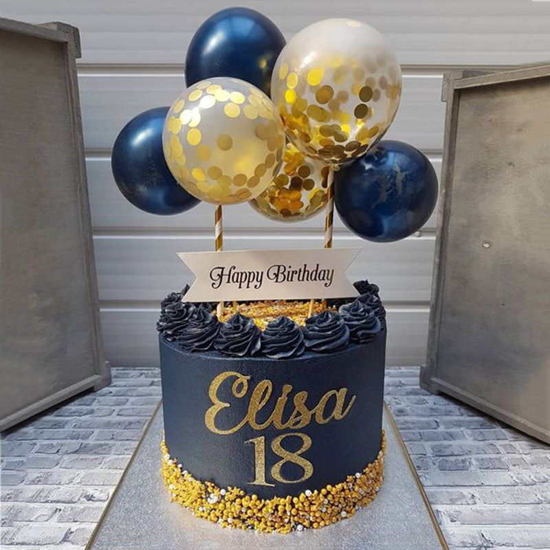 Transparent Confetti Sequins Balloon Chain Cloud Party Dessert Table Card Decoration