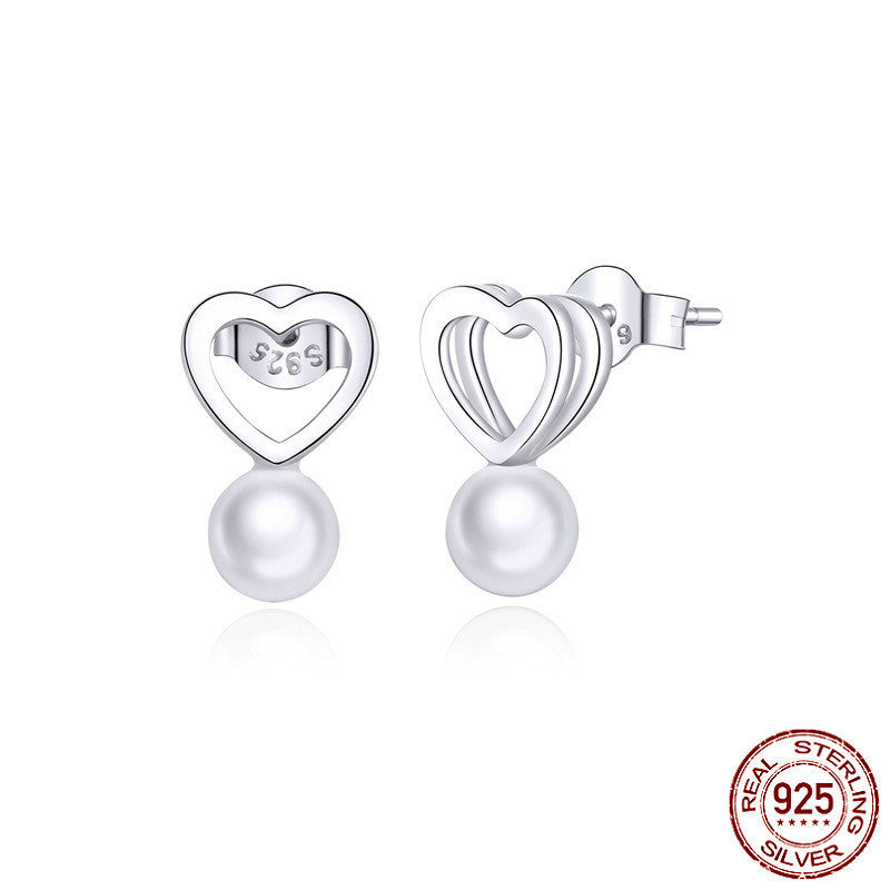 Drop Earrings Fine Jewelry Female Drop Earrings with Pearls Earrings 925 Sterling Silver Jewelry Mother's Day Gift SCE006