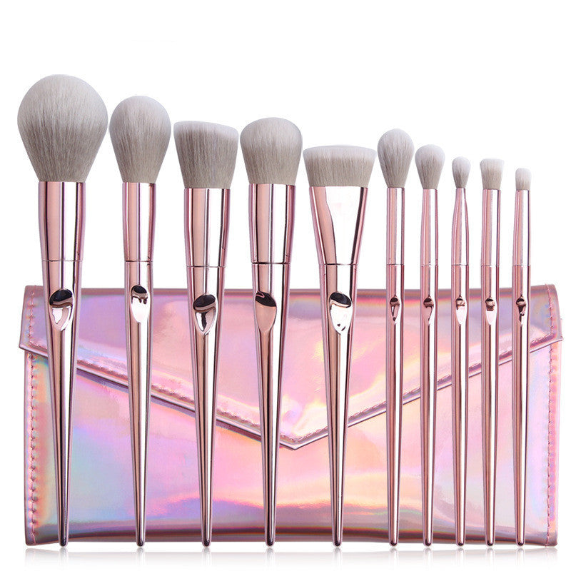 10 Pcs Wet and Wild Makeup Brush Set with Brush Bag – Professional Makeup Tools