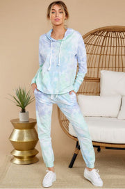 Women's Printed Fleece Two Piece Sweater Set Polyester