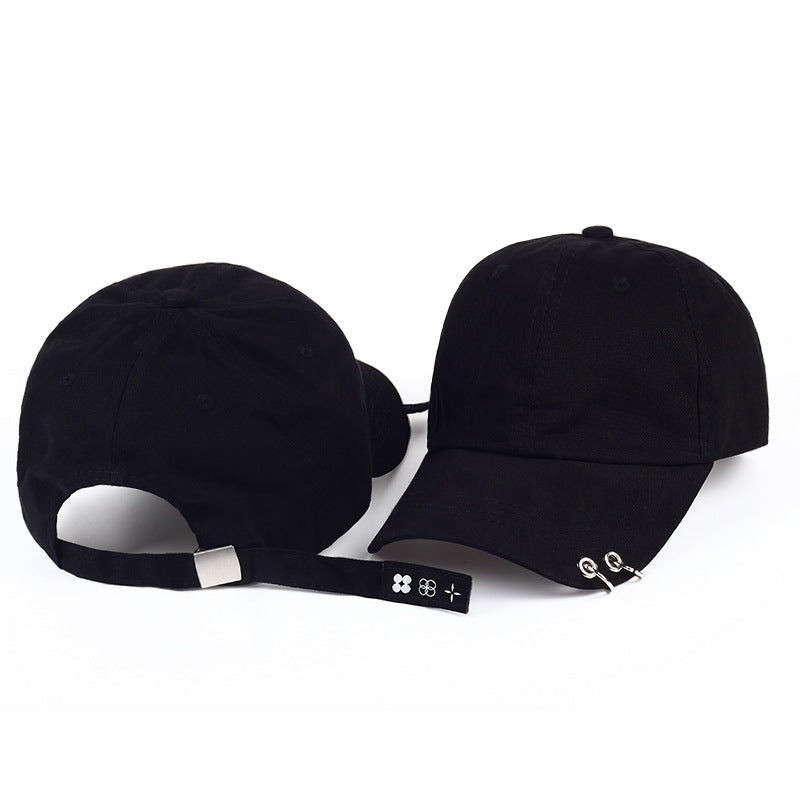 Korean Style Personalized Black Ring Baseball Cap
