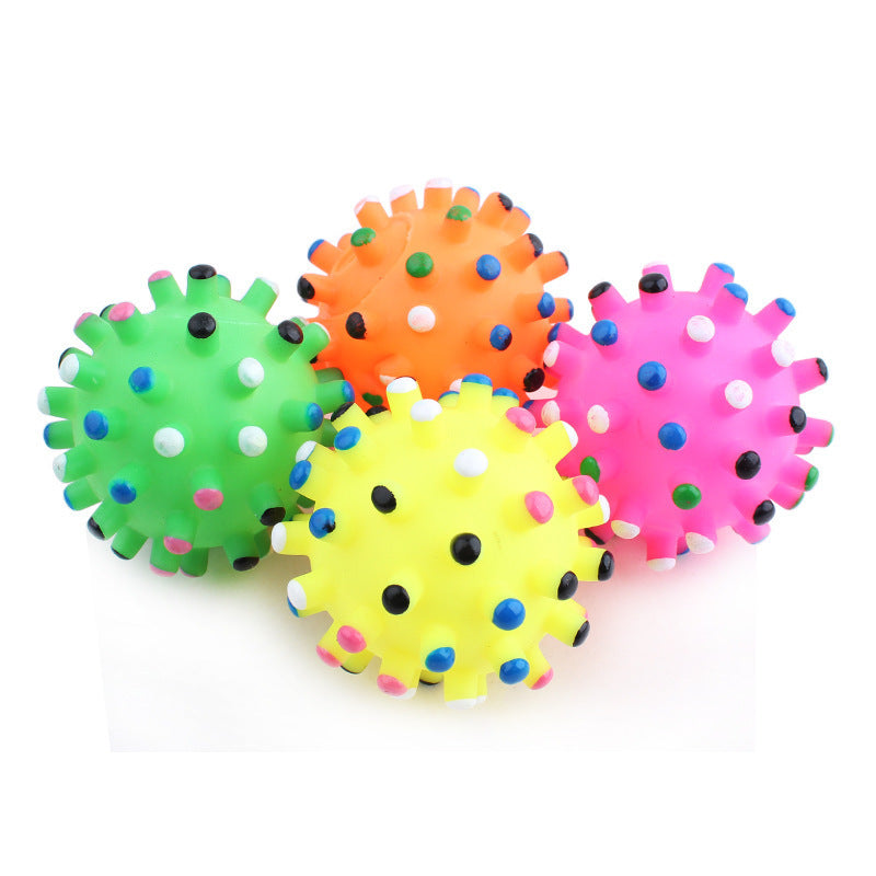 Pet Sounding Vinyl Thorn Ball Bite Resistant Toy