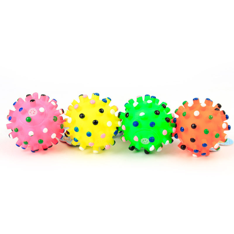 Pet Sounding Vinyl Thorn Ball Bite Resistant Toy