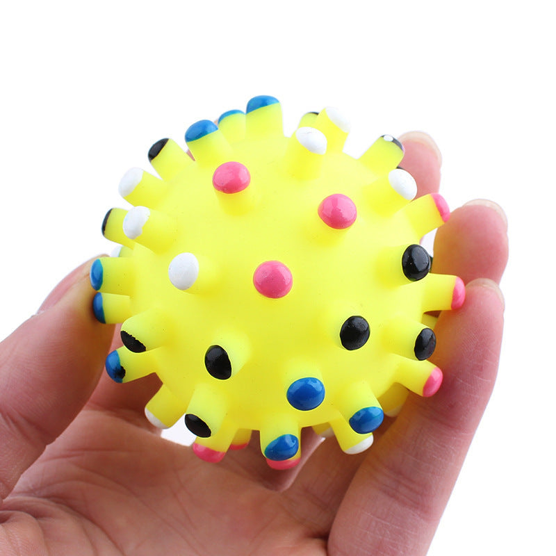 Pet Sounding Vinyl Thorn Ball Bite Resistant Toy