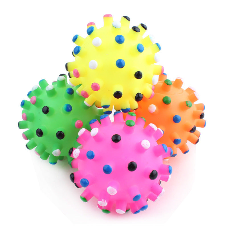 Pet Sounding Vinyl Thorn Ball Bite Resistant Toy