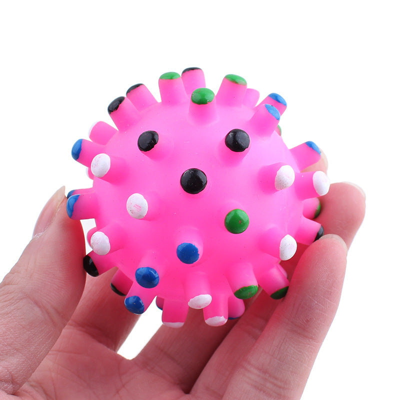 Pet Sounding Vinyl Thorn Ball Bite Resistant Toy