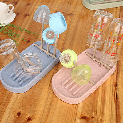 Baby Bottle Drying Rack Drain Stand Water Cup Holder Storage Box