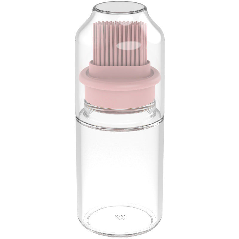 Portable Oil Bottle with Silicone Brush – High-Temperature BBQ & Baking Tool