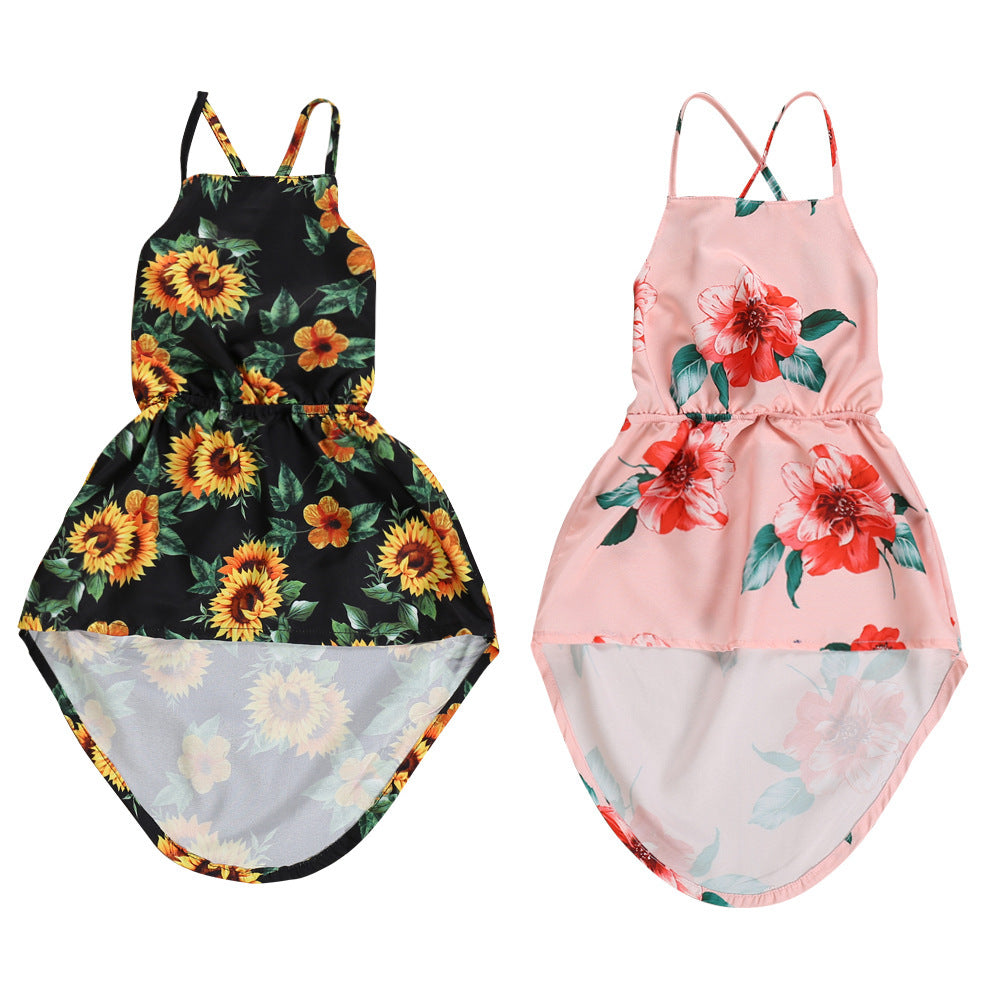 European and American Children's Dresses in Children's Pink