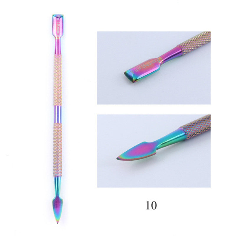 Electroplated Nail Clippers Set – Dead Skin Fork, Tweezers & Manicure Tools