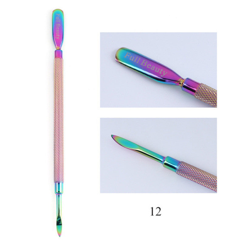 Electroplated Nail Clippers Set – Dead Skin Fork, Tweezers & Manicure Tools