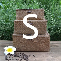Sea Grass Storage Basket Set 3 Sizes For Books And Toys