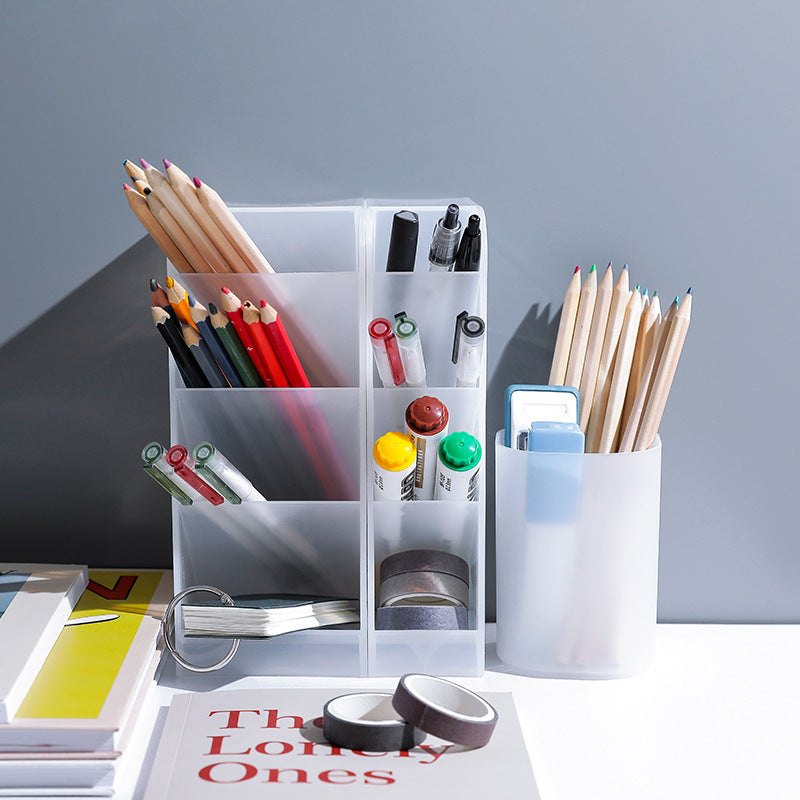 Simple Transparent Frosted Multifunctional Stationery Tube