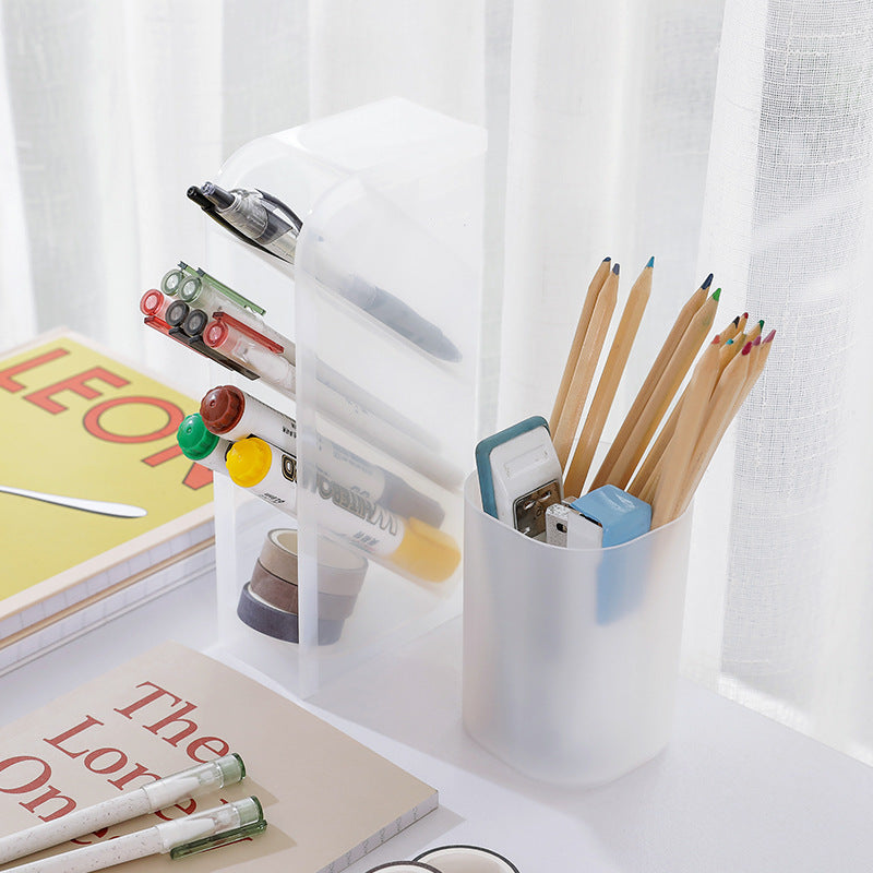 Simple Transparent Frosted Multifunctional Stationery Tube
