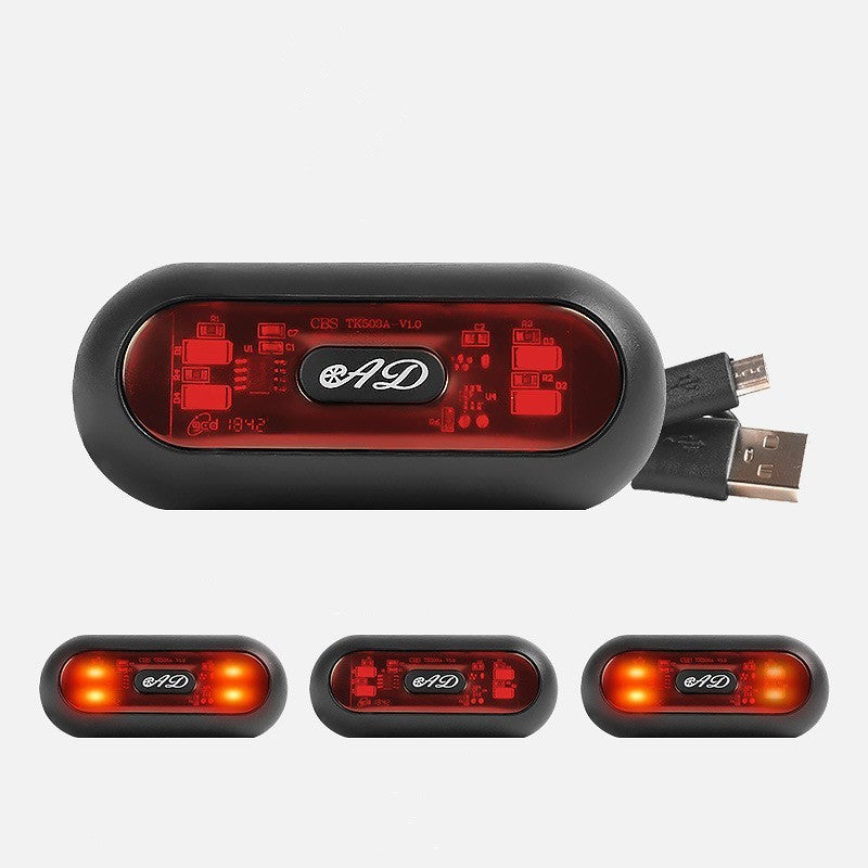 Motorcycle Bicycle Helmet Tail Light Warning Light
