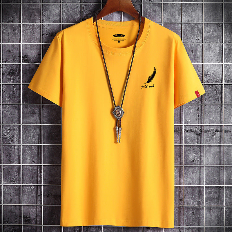 Casual Round Neck Loose Tide Brand Student Half Sleeve