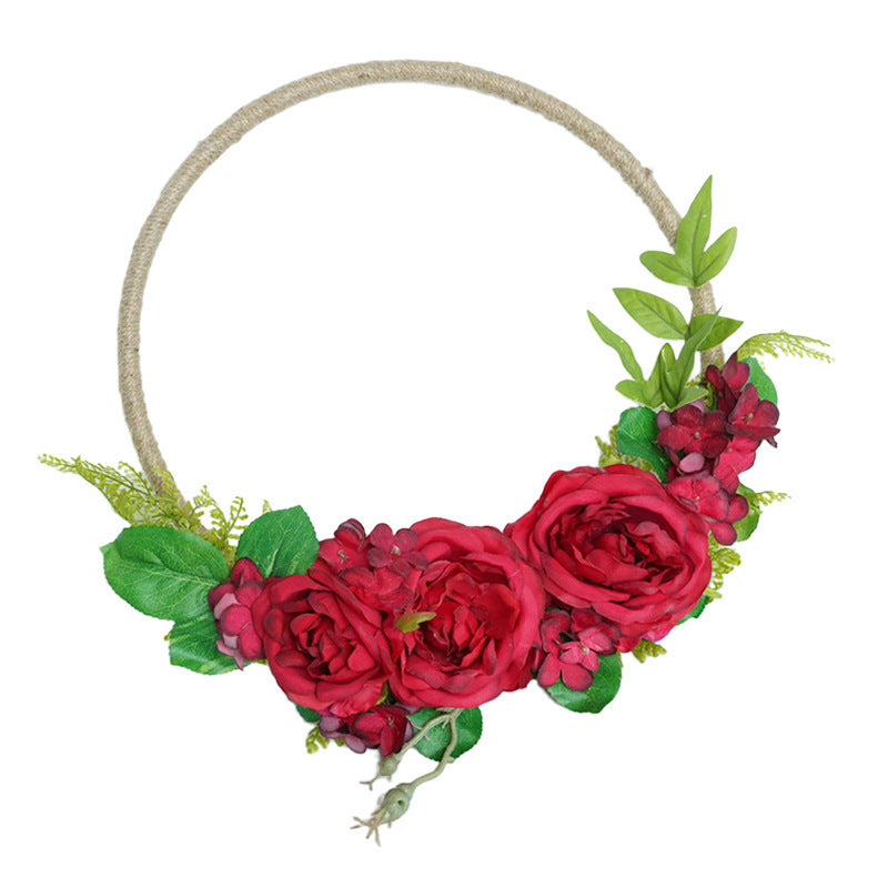 Wedding Photography Props Bride Holding Flowers Portable Wreath