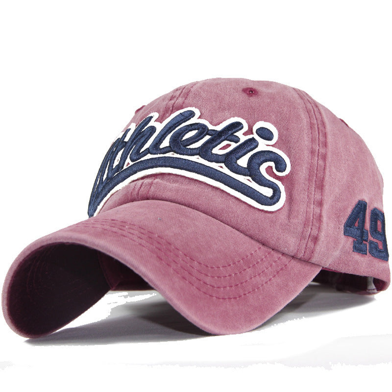 High-Grade Pure Cotton, Washed, Coated Baseball Cap, Embroidered Patch Cap