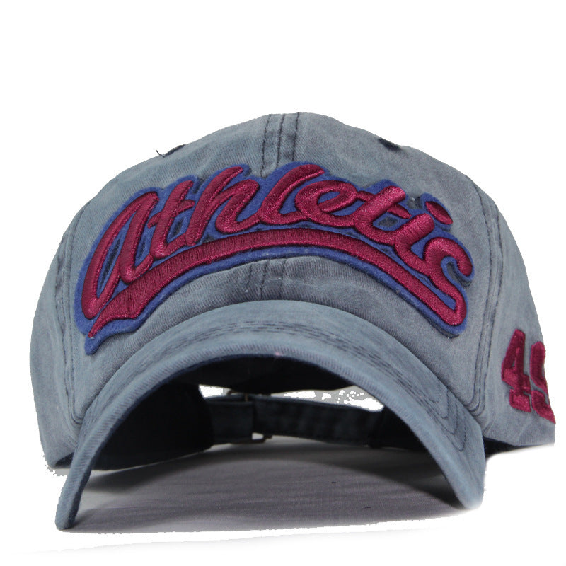 High-Grade Pure Cotton, Washed, Coated Baseball Cap, Embroidered Patch Cap