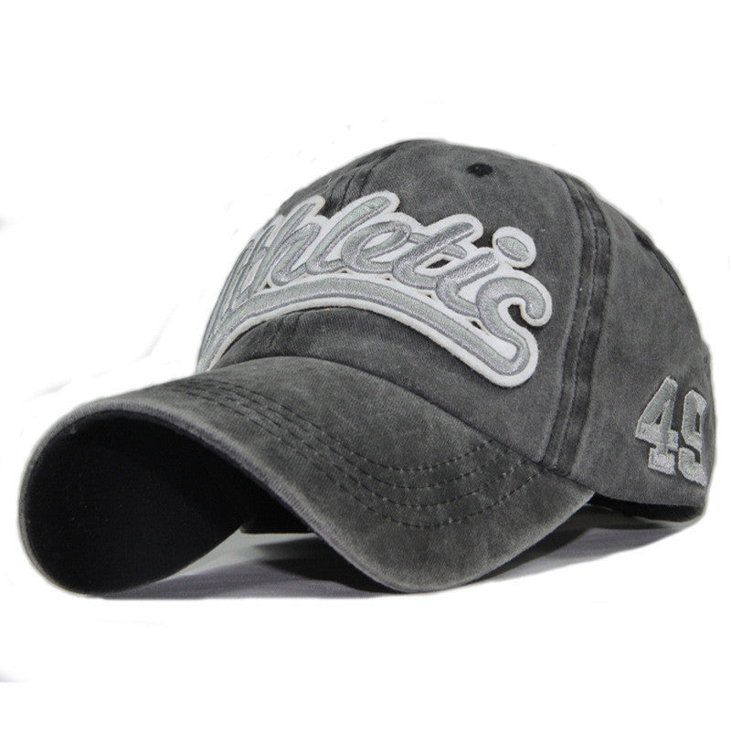 High-Grade Pure Cotton, Washed, Coated Baseball Cap, Embroidered Patch Cap