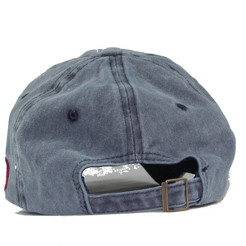 High-Grade Pure Cotton, Washed, Coated Baseball Cap, Embroidered Patch Cap