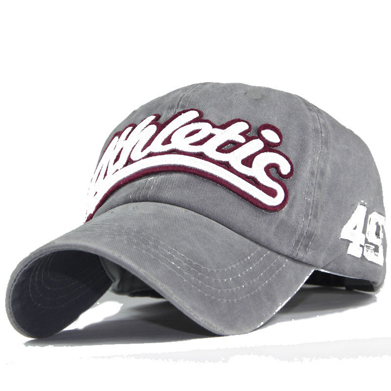High-Grade Pure Cotton, Washed, Coated Baseball Cap, Embroidered Patch Cap