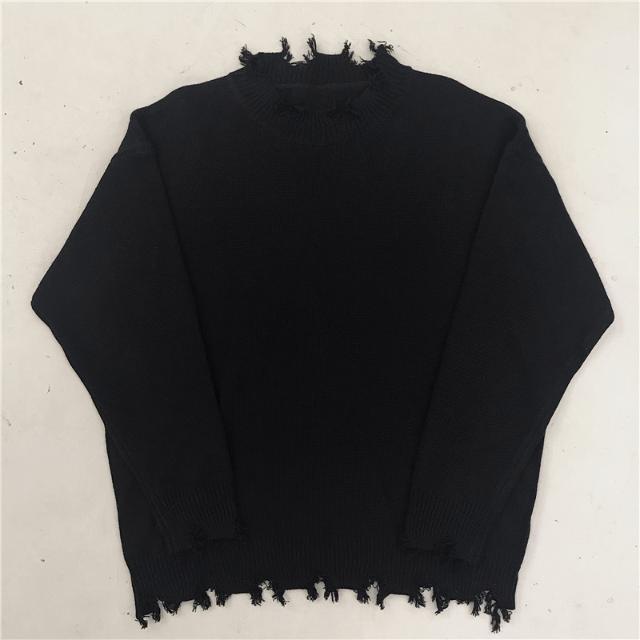 Korean Version Of The Lazy Loose Pullover Tattered Sweater Knit Sweater For Men And Women