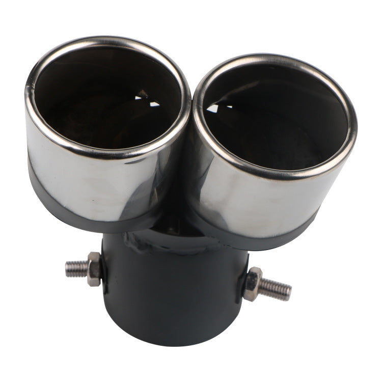Car Tail Throat Exhaust Muffler, Grilled Blue Bend Design