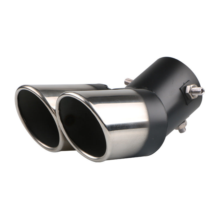 Car Tail Throat Exhaust Muffler, Grilled Blue Bend Design