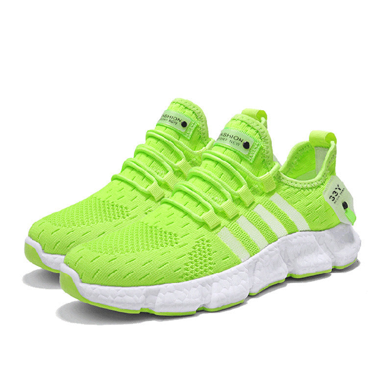 Men’s Lightweight Sports Running Shoes – Flying Woven Mesh, Flat Sole