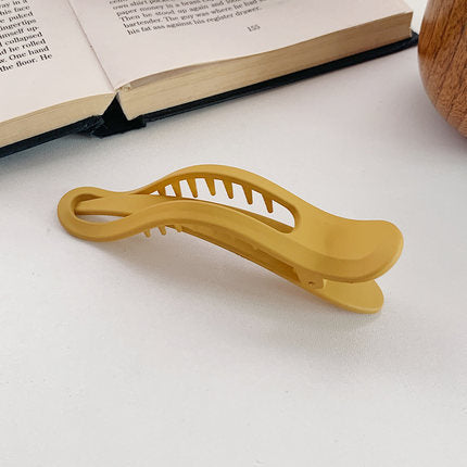 Color Frosted Toothed Duckbill Back Head Clamp