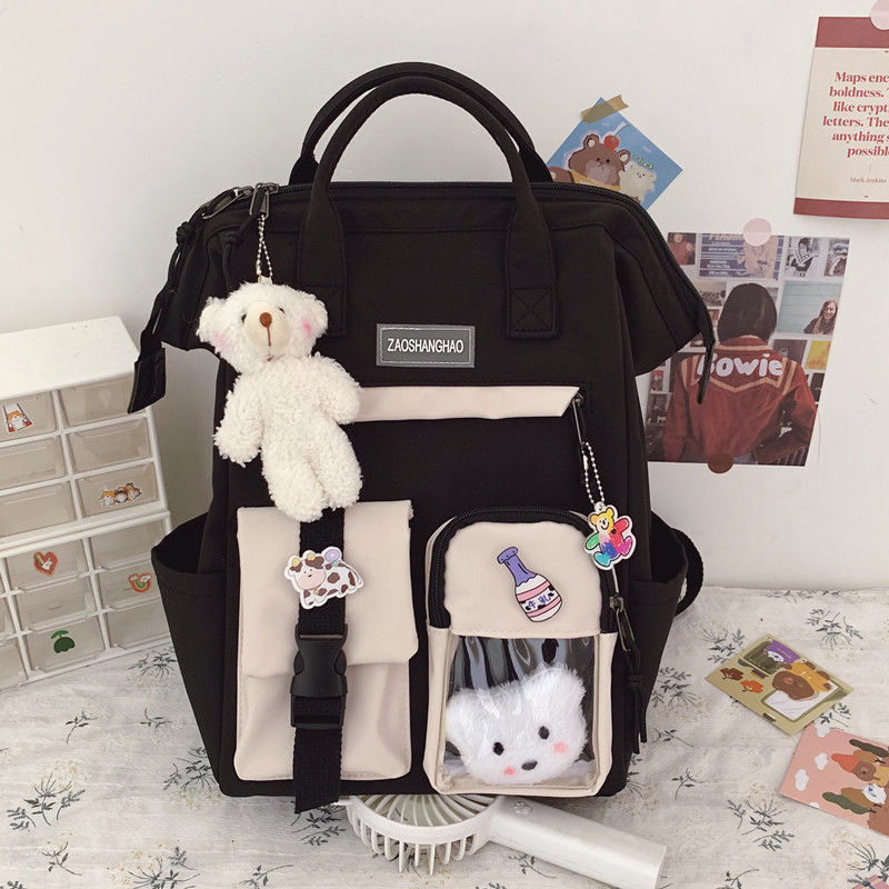Unisex Preppy Oxford Water Resistant Candy Color Backpack