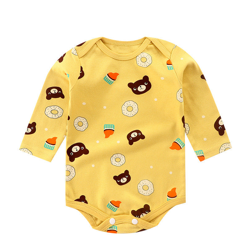 Cotton Thin Baby One-Piece Pajamas – Autumn Newborn Triangle Romper