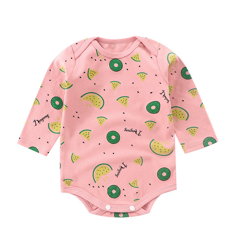 Cotton Thin Baby One-Piece Pajamas – Autumn Newborn Triangle Romper