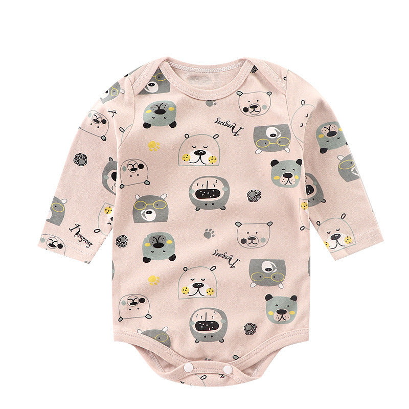 Cotton Thin Baby One-Piece Pajamas – Autumn Newborn Triangle Romper