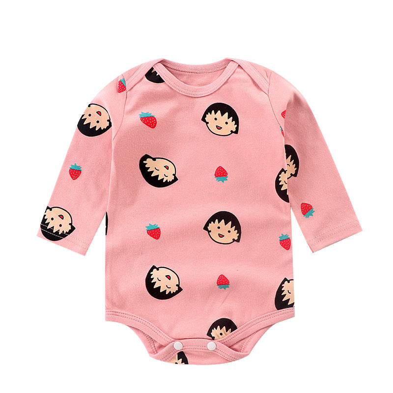 Cotton Thin Baby One-Piece Pajamas – Autumn Newborn Triangle Romper