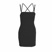 Ladies Casual Sling Pleated Dress Bag Hip Skirt