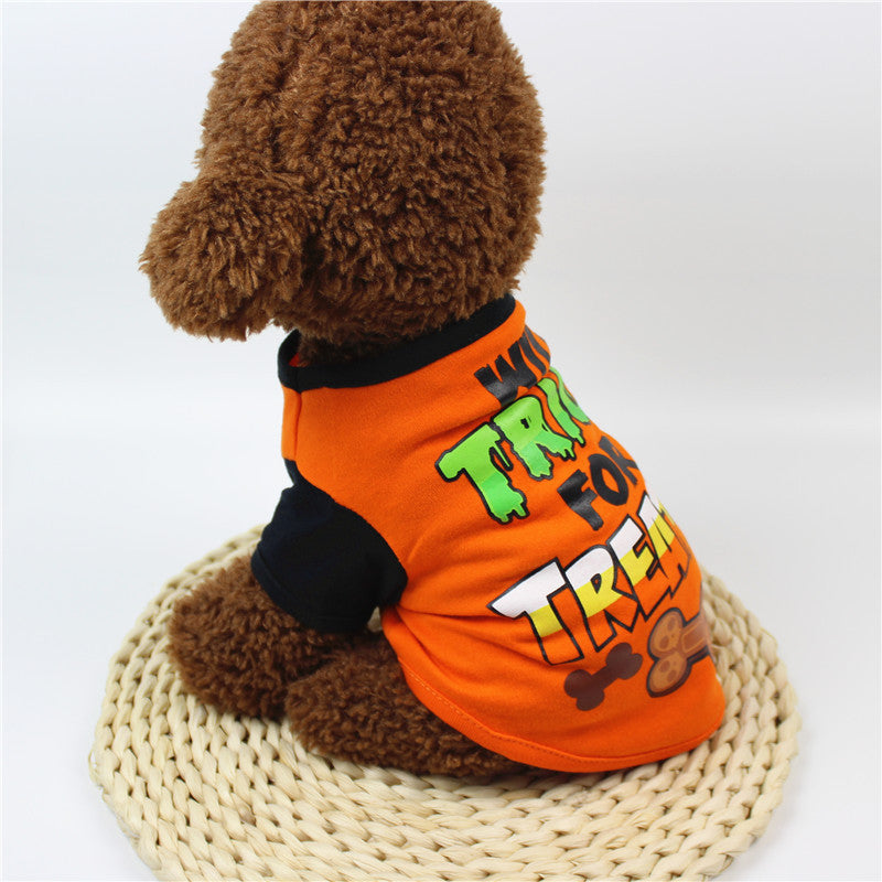 Cartoon Print Spring/Summer Dog T-Shirt – Teddy/Bichon Pet Costume